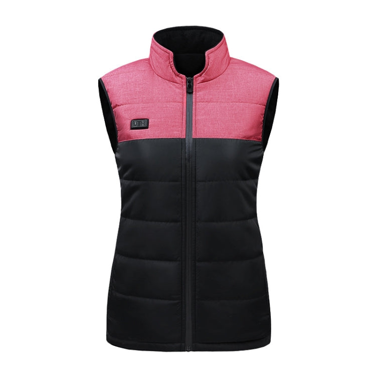 Heated Vest Electric Heating 3 Constant Temperature Warm Cotton Jacket — Red-9 Zones Heating
