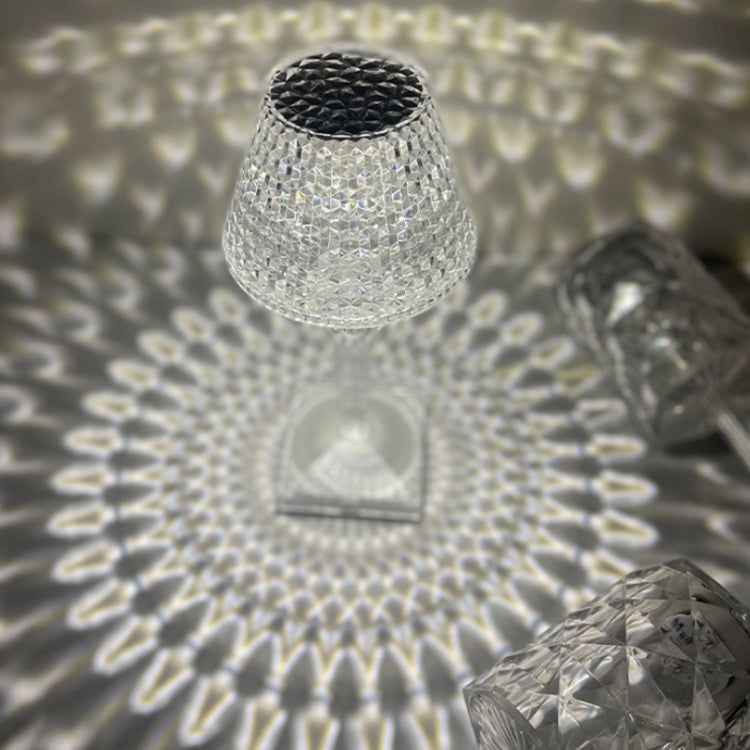Bedside Crystal Table Lamp LED Wine Glass Night Light, Specification: — view 6