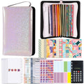 A6 Handheld Zipper Bag Type Large Capacity Cash Budget Book Handbook