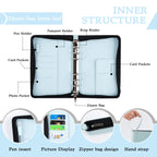 A6 Handheld Zipper Bag Type Large Capacity Cash Budget Book Handbook — view 7
