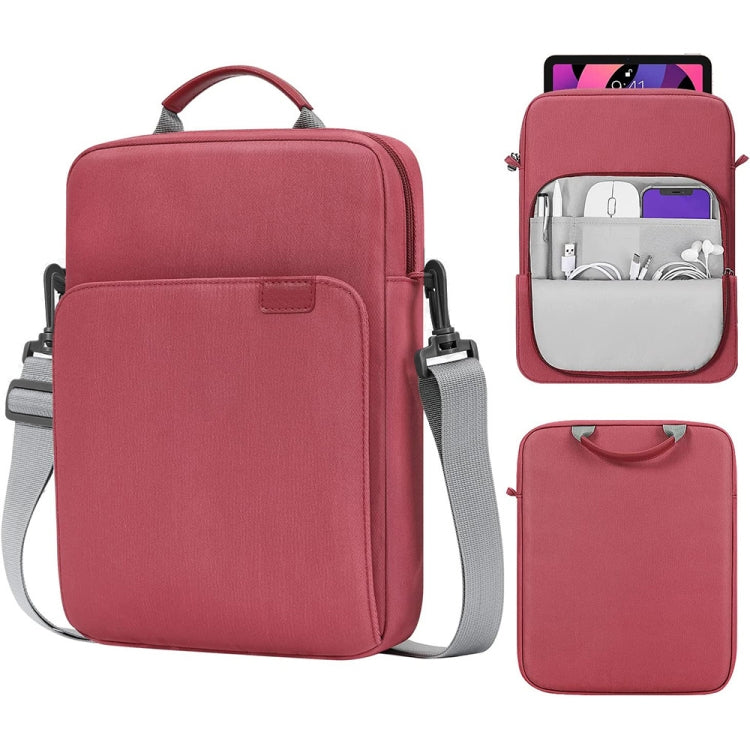 Vertical Laptop Bag Handheld Shoulder Crossbody Bag, Size: 13 Inch — Pink