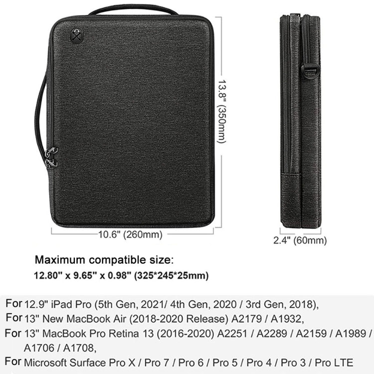 Portable Laotop Bag Waterproof Multifunctional Shoulder Crossbody Bag — view 3
