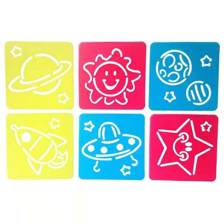 Children DIY Drawing Stencil Colorful Hollow Copy Board — H-03