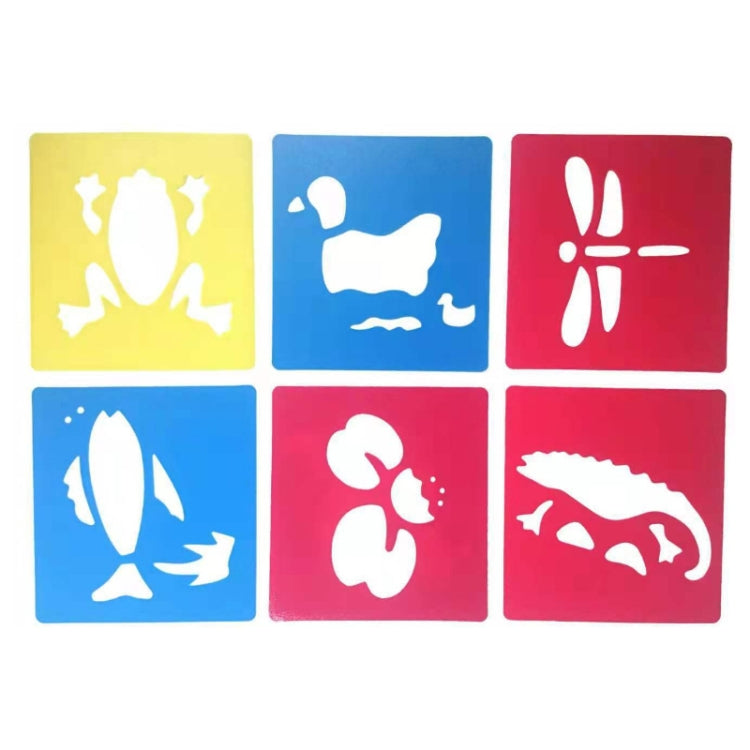 Children DIY Drawing Stencil Colorful Hollow Copy Board — H-06