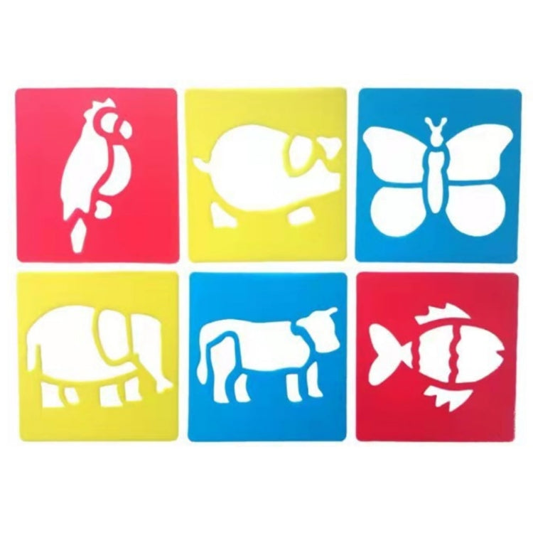 Children DIY Drawing Stencil Colorful Hollow Copy Board — H-12