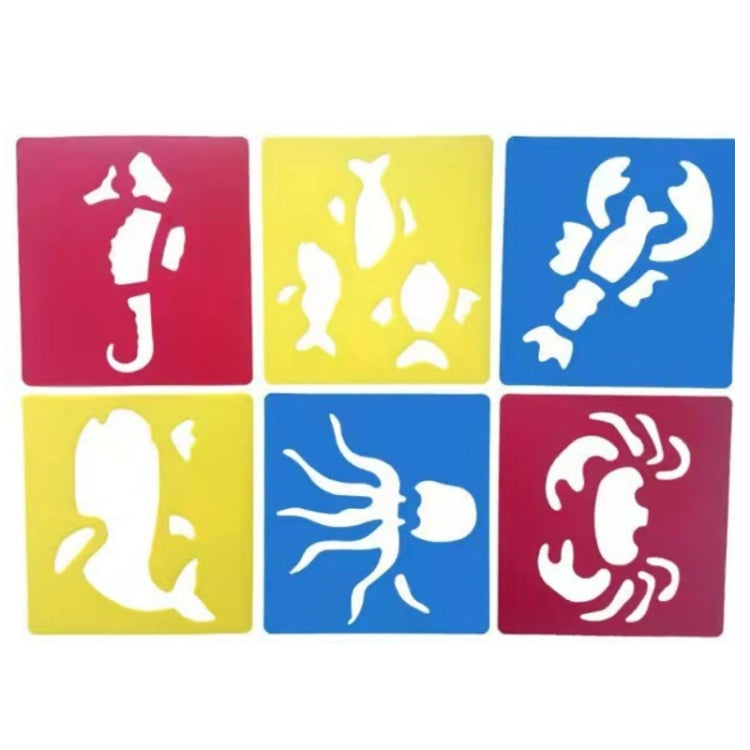 Children DIY Drawing Stencil Colorful Hollow Copy Board — H-14