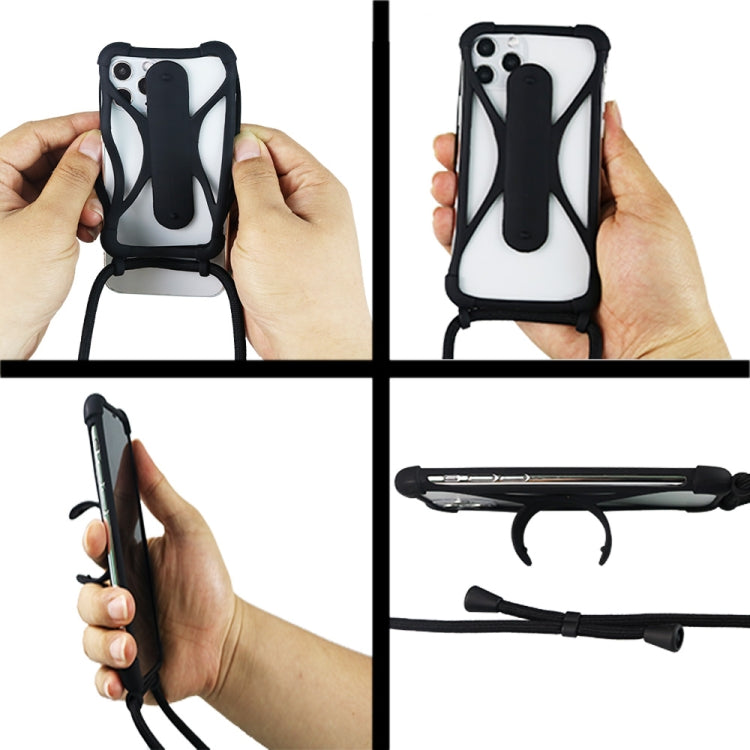 Universal Cell Phone Silicone Lanyard Strap Case With Detachable Neckstrap