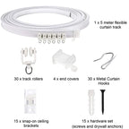 5M Curtain Track Curved Rail Hook Pulley Mounting Code Screw Expansion Plug — 5m