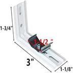 3 Inch Vertical Curtain Mounting Code Venetian Blinds Bracket — 10PCS Silver