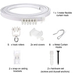 Model Steel Track Set Flexible Silent Slide Track Track with Hooks, Size: — 1m