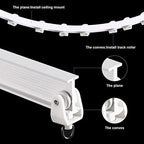 Model Steel Track Set Flexible Silent Slide Track Track with Hooks, Size: — view 7