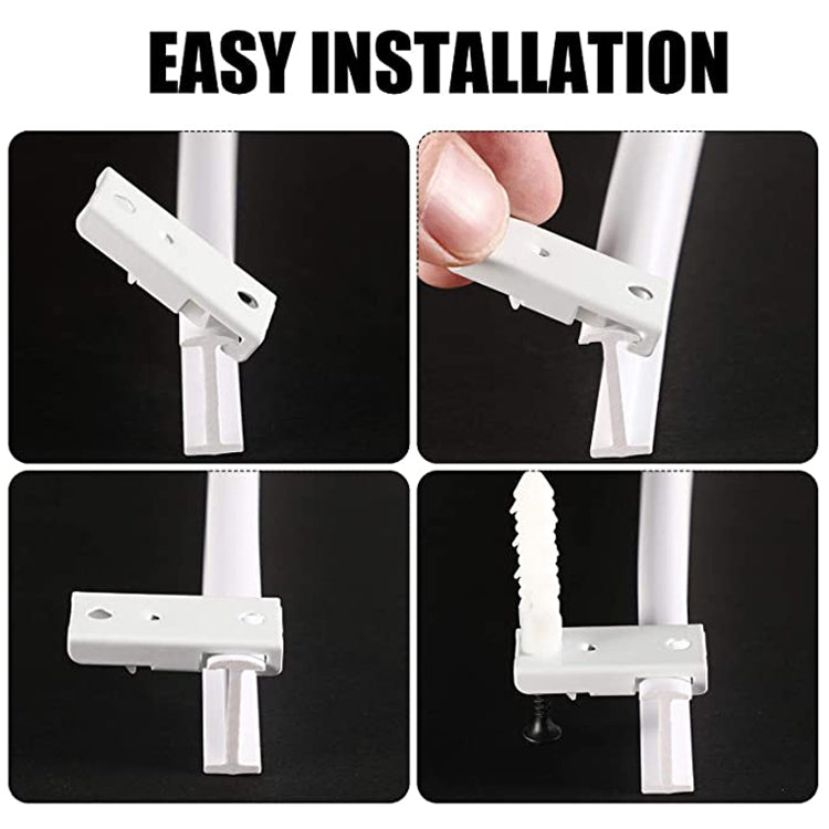 Model Steel Track Set Flexible Silent Slide Track Track with Hooks, Size: — view 8
