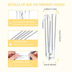 Set Curtain Replacement Hook, 2 Sets Four Claw Hook — view 3