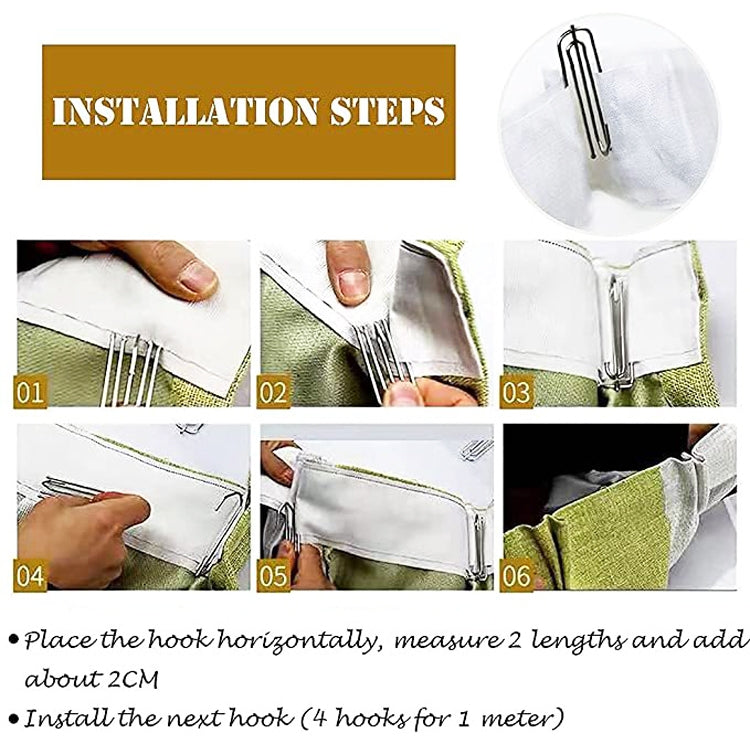 Set Curtain Replacement Hook, 2 Sets Four Claw Hook — view 6