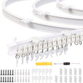 Model Steel Rail Bending Curtain Rail Flexible Guide Set, Size: