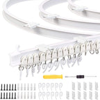 Model Steel Rail Bending Curtain Rail Flexible Guide Set, Size: