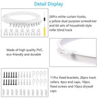Model Steel Rail Bending Curtain Rail Flexible Guide Set, Size: — view 3