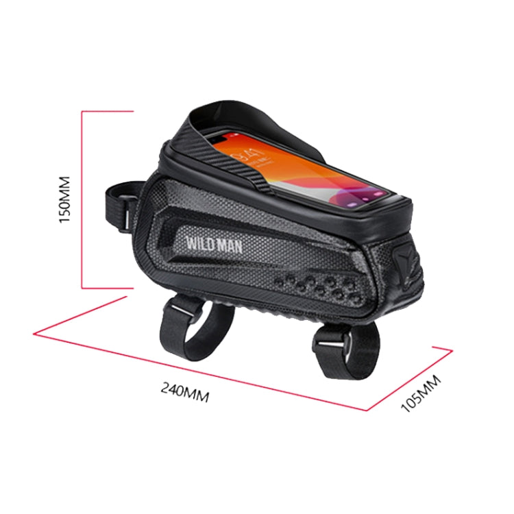 WILD MAN E10 1L Mountain Bike EVA Hard Shell Touch Screen Front Beam Bag — view 3