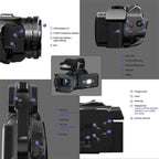 64MP 4-Inch Touch Screen Handheld Digital Video Camera