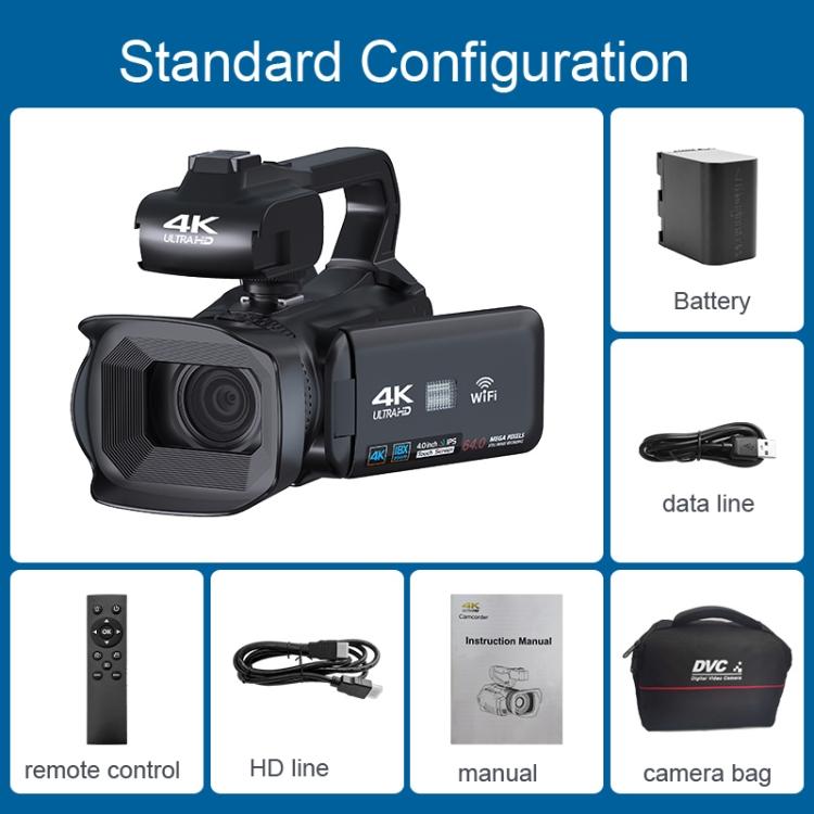 64MP 4-Inch Touch Screen Handheld Digital Video Camera