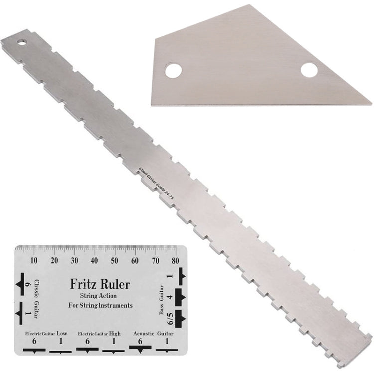 GNR3 Stainless Steel Measurement Bass Guitar Neck Ruler, Style: