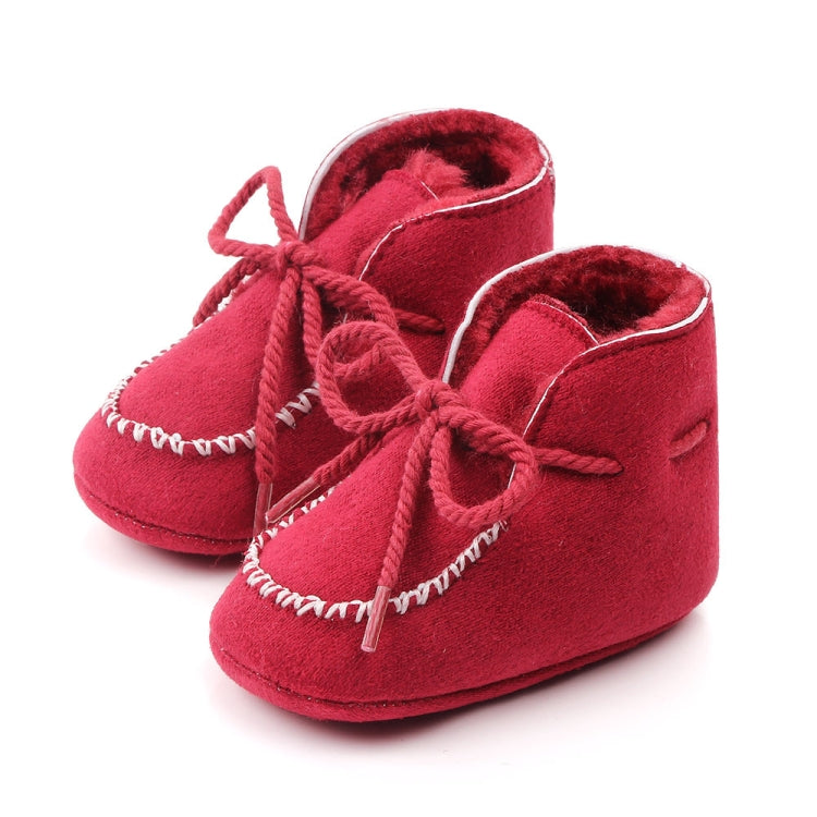 D2245 Winter Warm Baby Cotton Boots Plus Velvet Thickened Baby Walking Shoes — Grey