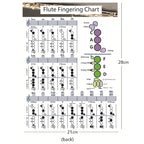 Coated Paper Flute Chord Fingering Practice Chart Staff Chord Fingering