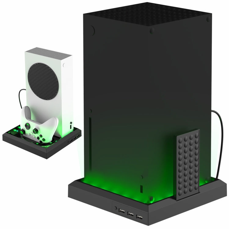 For XBOX Series X / S Charging Cooling Fan Base RGB Colorful Light Charger Bracket