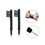 2 PCS 3 In 1 Hearing Aid Cleaning Brush with Wax Loop and Battery Magnet