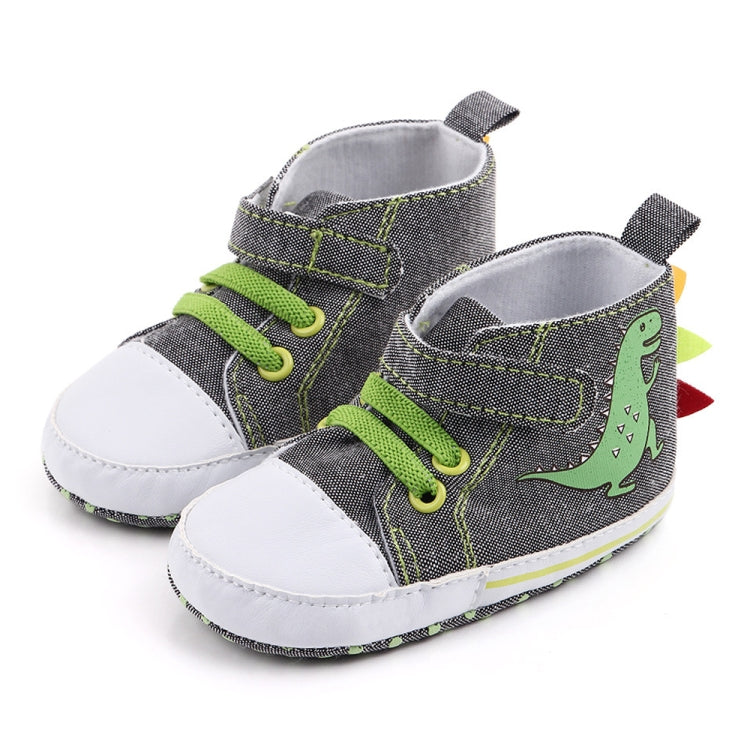 D2399 High Top Canvas Cartoon Dinosaur Small Wave Shoes Cloth Soles Walking Shoes — view 10