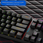 Dark Alien K710 71 Keys Glowing Game Wired Keyboard, Cable Length: 1.8m