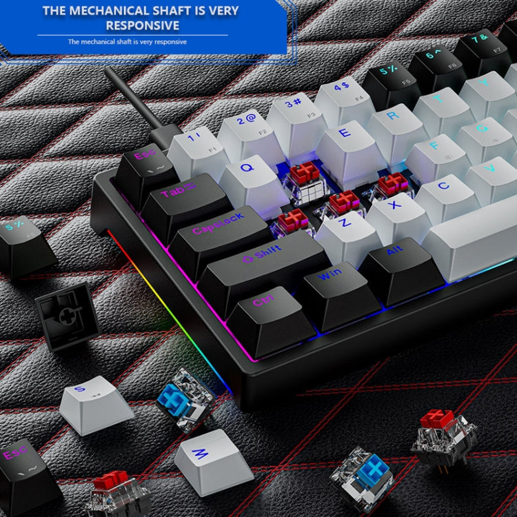 Dark Alien K710 71 Keys Glowing Game Wired Keyboard, Cable Length: 1.8m