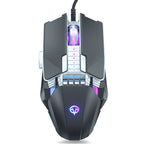 Dark Alien V710 7 Keys Metal Office Wired Glowing Mouse, Cable Length: 1.78m