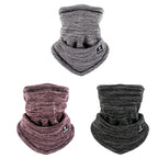YIPINU YPU-5 Autumn/Winter Warm Bib Cycling Mask Thick Polar Fleece Scarf — Dark Purple