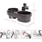 Stroller Double Cup Holder Pushchair Bottle Snack Box Shelf — view 3