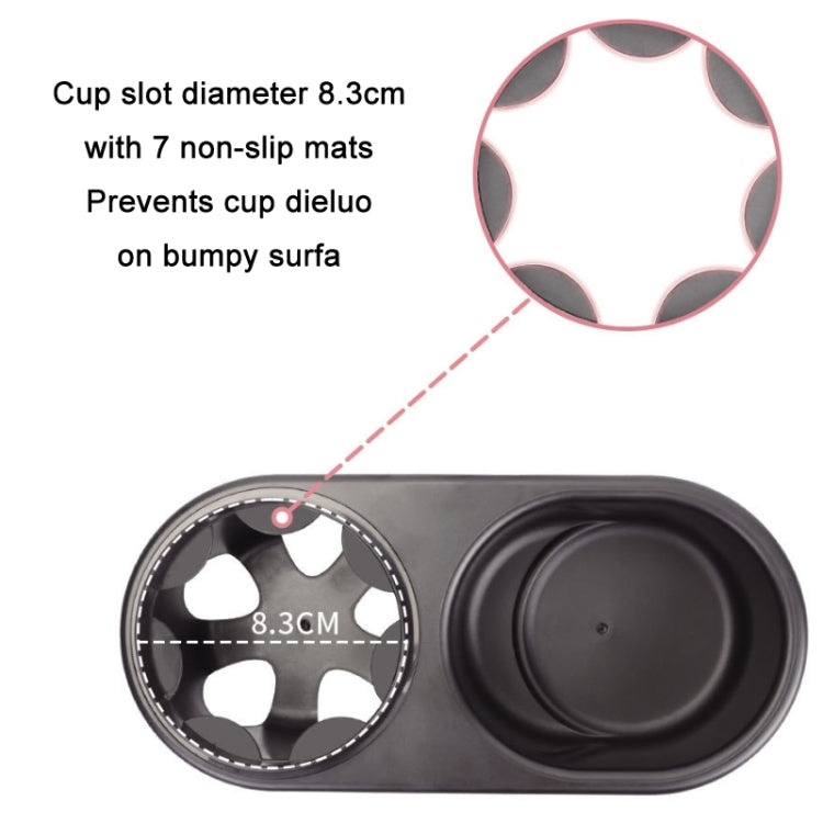 Stroller Double Cup Holder Pushchair Bottle Snack Box Shelf — view 4