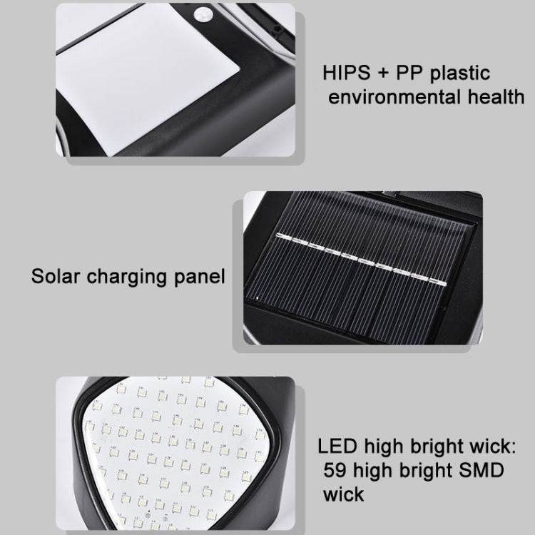 X-A18 59 LED Solar LED Flame Human Sensor Lights Garden Lights — view 6