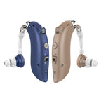 GM-105 Smart Noise Cancelling Ear-hook Rechargeable Elderly Sound Collector, Spec: — US Pulg(Blue)