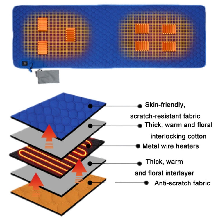 Winter USB Rechargeable Smart Seven Zone Heating Anti-cold Sleeping Bag Pad