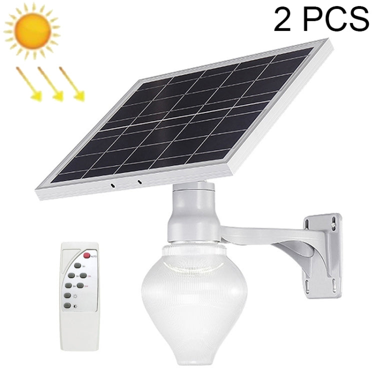 2 PCS LV-86 Solar Waterproof Garden Lighting Wall Light Solar Decorative Street Light — Peach
