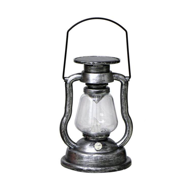200802 Retro Solar Kerosene Lamp Shape Handheld Lamp Home Decor Flame Lamp — Gold