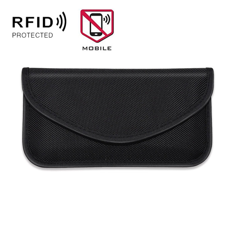 6.5 Inch Cell Phone Signal Shielding Bag Anti-location Isolated Signal RFID Storage Bag — Blue
