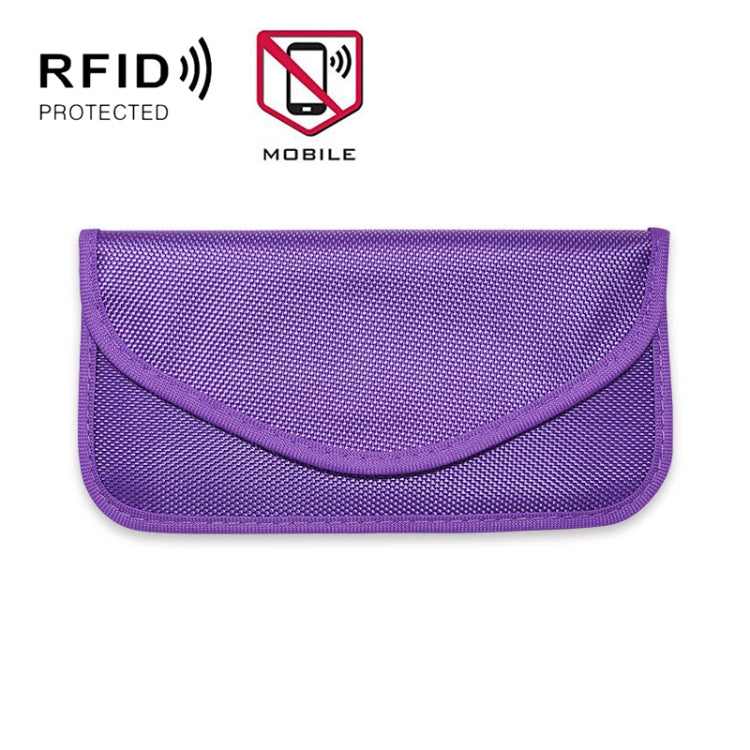 6.5 Inch Cell Phone Signal Shielding Bag Anti-location Isolated Signal RFID Storage Bag — Black