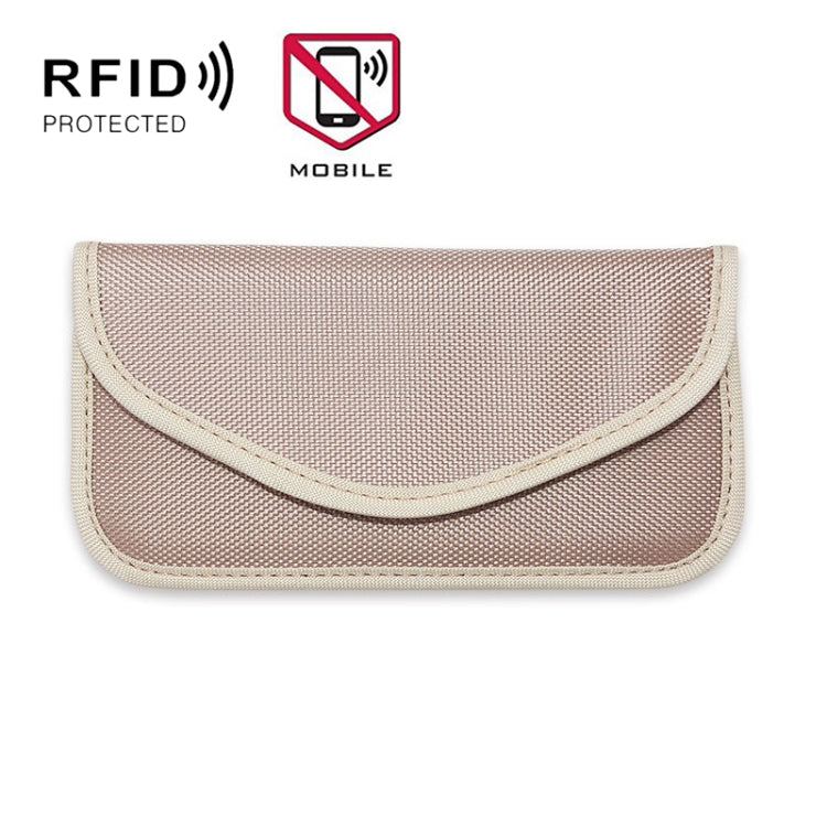6.5 Inch Cell Phone Signal Shielding Bag Anti-location Isolated Signal RFID Storage Bag — Orange