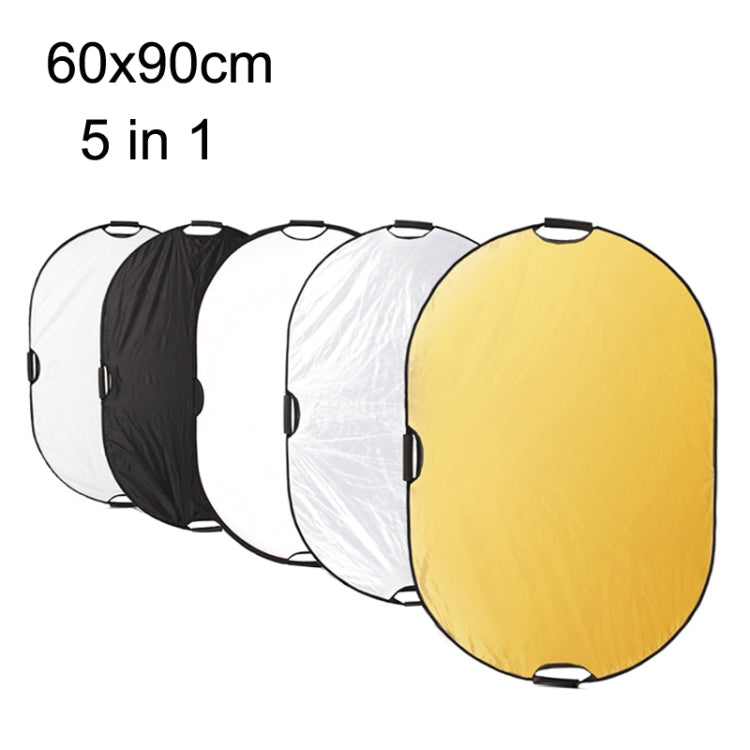 Selens 5 In 1 (Gold / Silver / White / Black / Soft Light) Folding Reflector Board, Size: 100cm Triangle