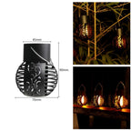2 PCS Solar Simulation Flame Hollow Ball Hanging Lights Balcony Decorative Lights — view 3