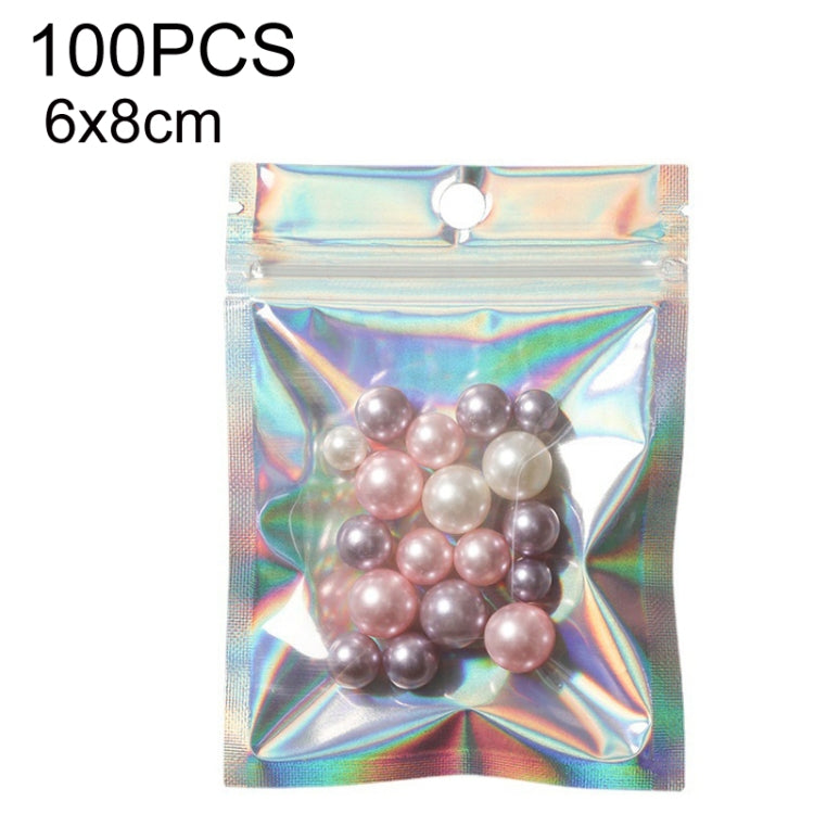 100PCS Laser Self-sealing Packaging Bag Data Line Aluminum Foil Plastic Bag, Size: