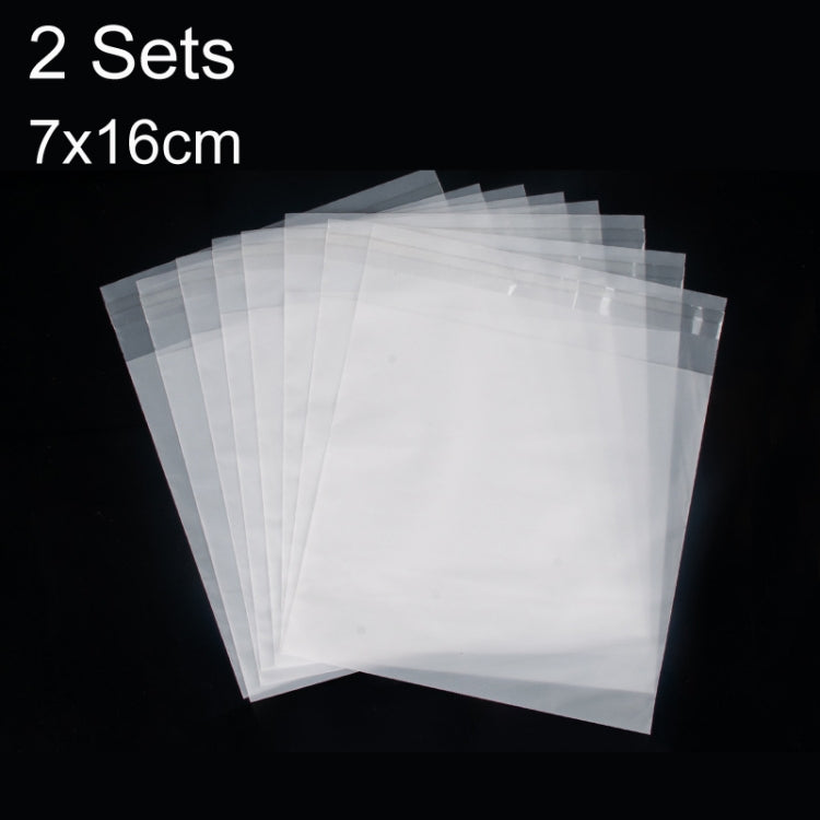 2 Sets CPE Matte Self -Sealed Bag Data Cable Phone Case Packaging Bag, Size: — 200 PCS / Set7x16cm