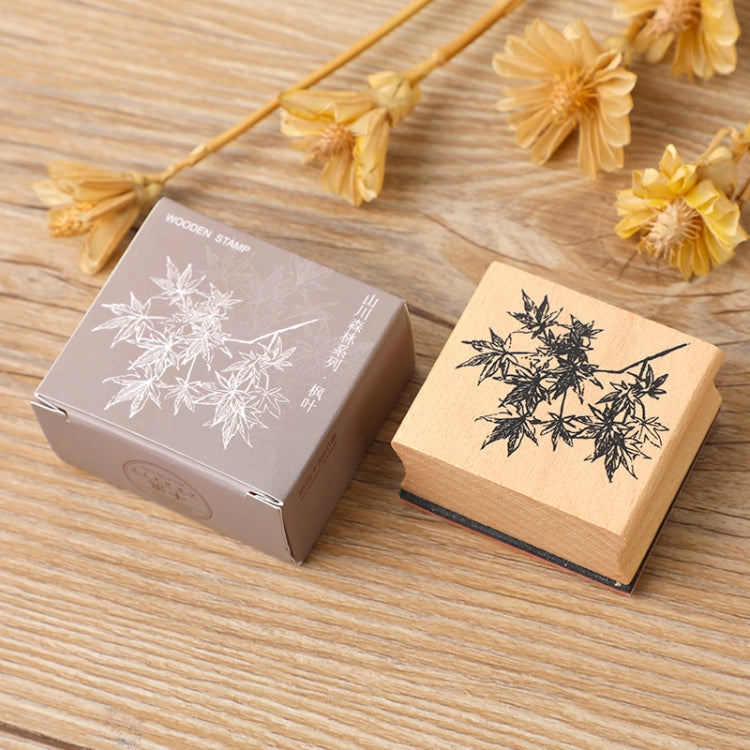 5 PCS DIY Vintage Nature Landscape Handbook Wooden Stamp — Floral Seasons