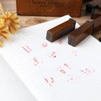 E13 28PCS/Set Vintage Wooden Alphabet and Number Diary Handbook DIY Stamps — Cursive Lowercase